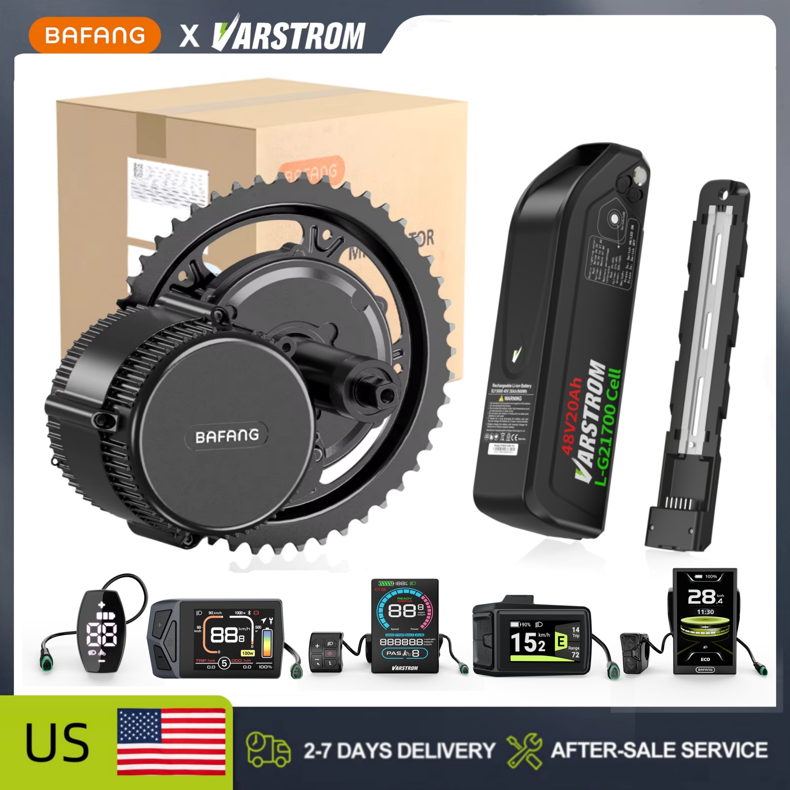 [US Stock]Bafang 48V Mid Drive - Bafang Bbs02B 48V 750W Mid Drive Kit ulasan dan harga